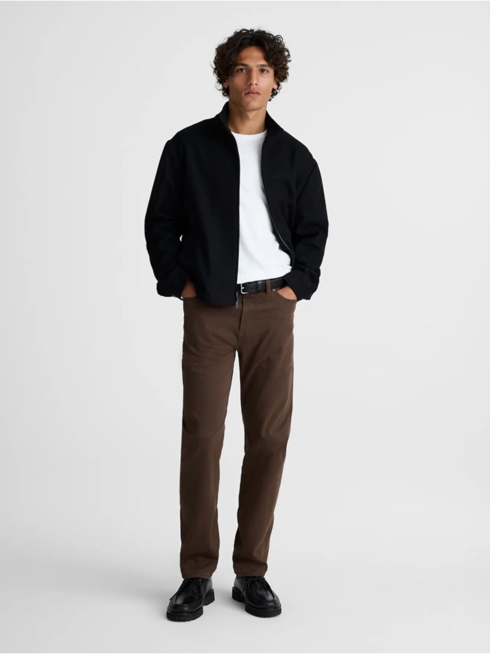 Madewell The Allday 1991 Straight-Leg Pant in Dark Brown Size 34x30